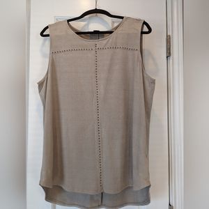 Style & Company Faux Suede Tank with embellishments on front